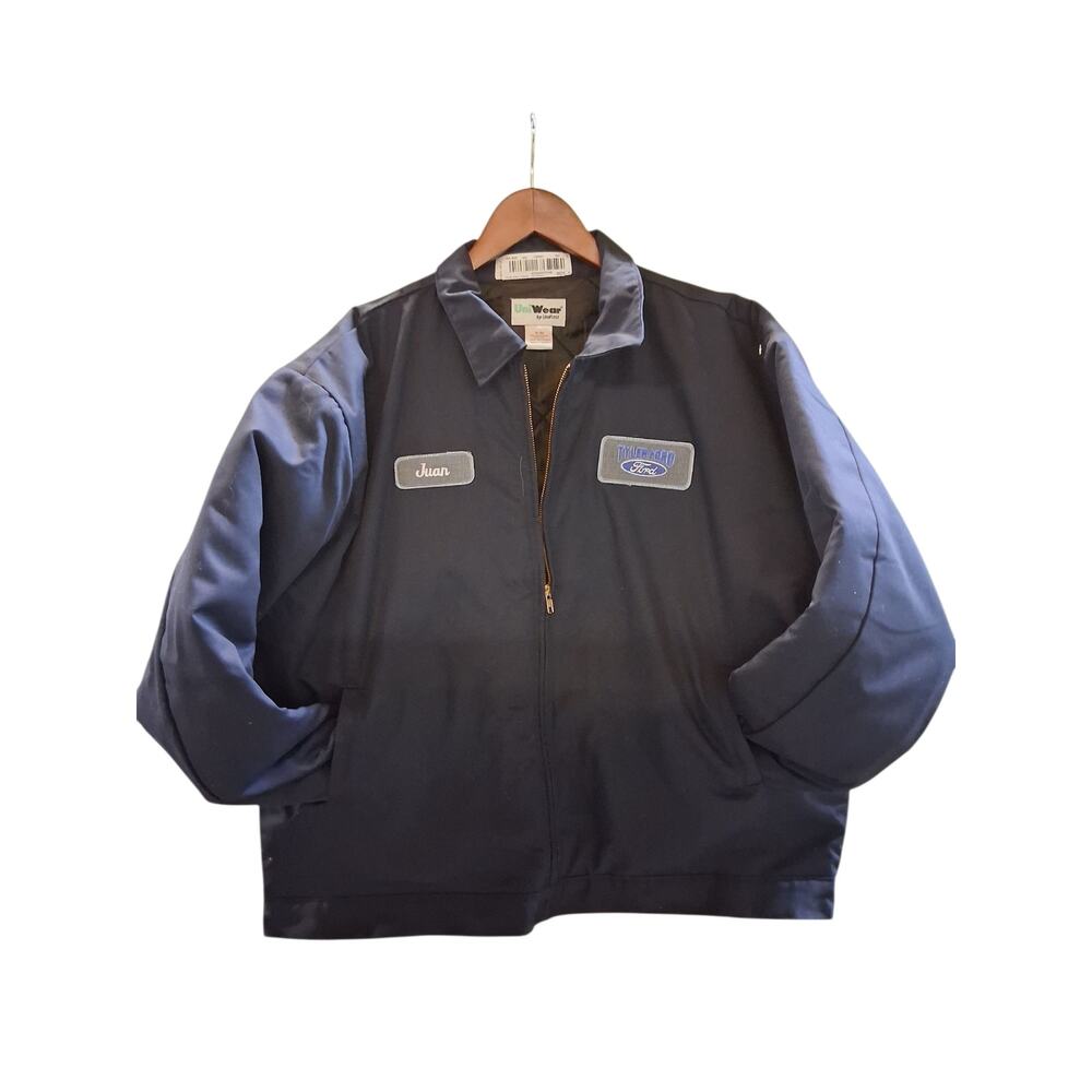 Ford UniWear Men's size XL Mechanic Workwear Utility Trucking Logo Zipper Jacket